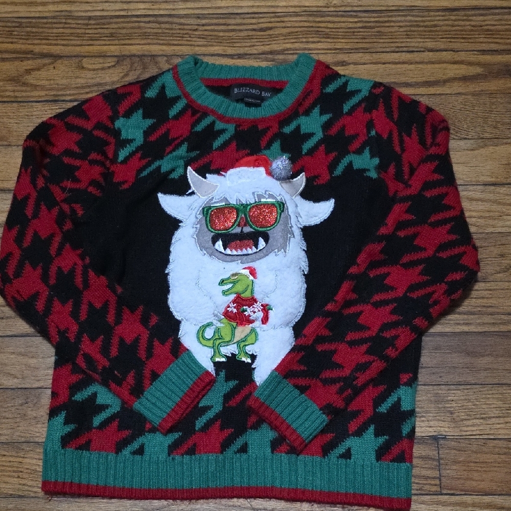 Blizzard Bay Kids' Festive Red and Green Sweater